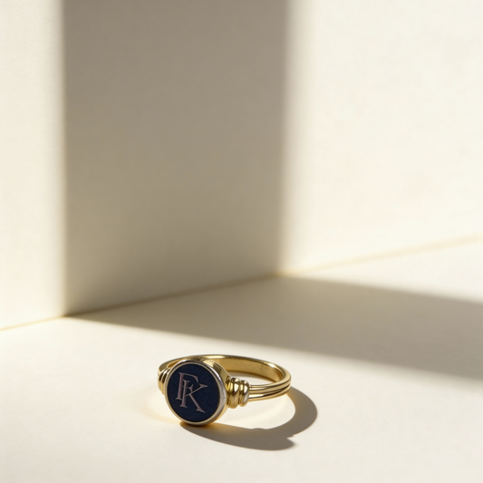 NYGS signetring blauw detail lapis lazuli — Mélis-Mélos